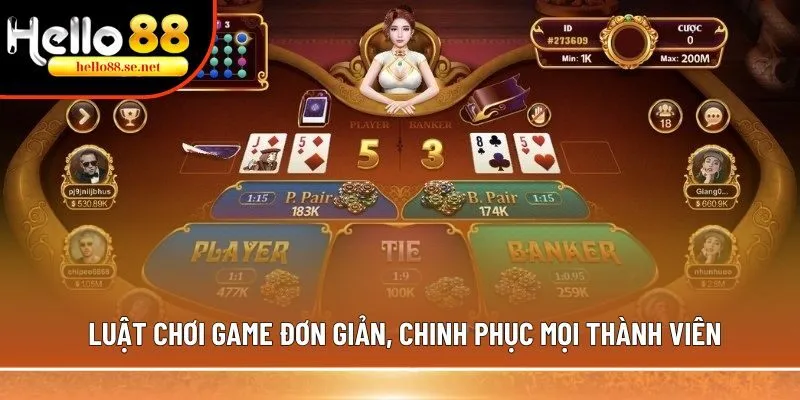 Baccarat - Tựa game bài đẳng cấp nhất, luật chơi đơn giản 2 Luật chơi game đơn giản, chinh phục mọi thành viên