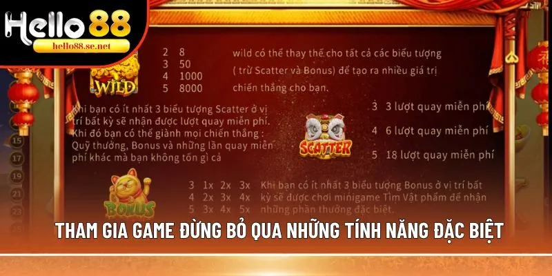 Tham gia game đừng bỏ qua những tính năng đặc biệt